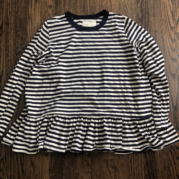 The Great. long sleeve ruffle tee - Picture 2 of 3